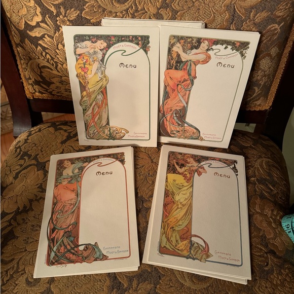 Alphonse Mucha Menu ephemera MONET champs - Picture 4 of 11